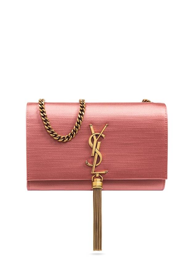 Kate Tassel Satin Chain Small Cross Bag Coral Rose - SAINT LAURENT - BALAAN 1