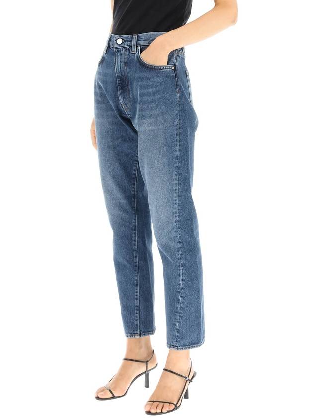 Women's Twisted Seam Straight Jeans Blue - TOTEME - BALAAN 5