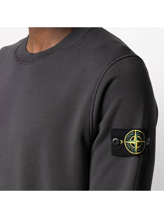 Men's Wappen Patch Sweatshirt Charcoal - STONE ISLAND - BALAAN 4