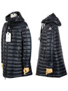 Women's Rubis Logo Patch Long Padding Navy - MONCLER - BALAAN 3