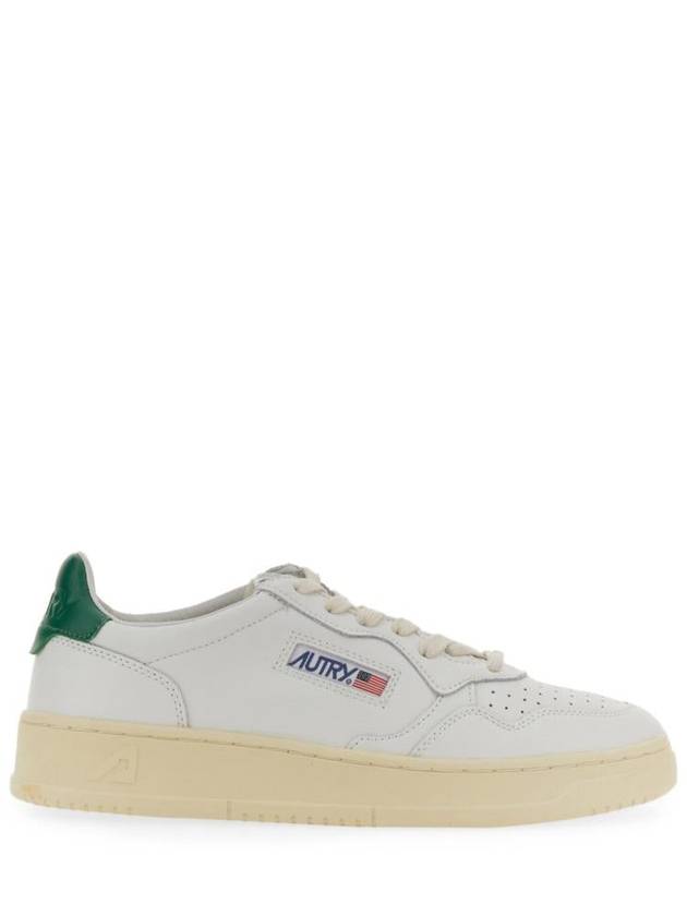 Medalist Green Tab Leather Low Top Sneakers White - AUTRY - BALAAN 3