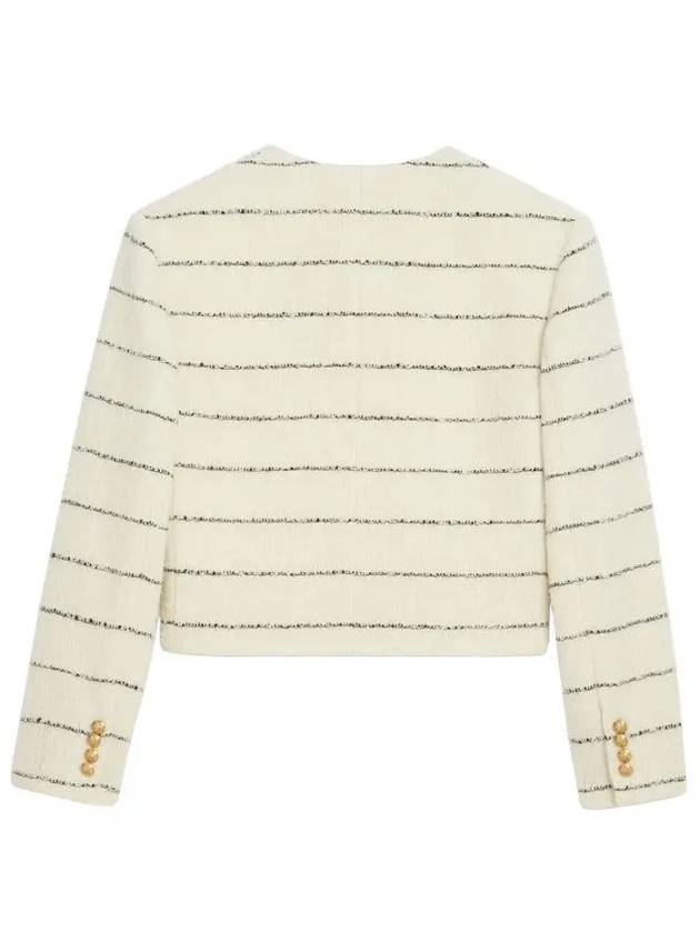 WoMen's Chasseur Striped Tweed Jacket Ivory - CELINE - BALAAN 3