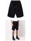 Heart Logo Tone On Tone Track Shorts Black - AMI - BALAAN 5