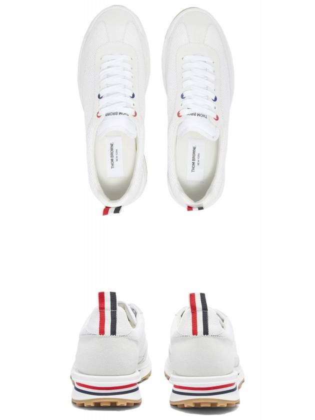 Fine Kid Suede Tech Runner White - THOM BROWNE - BALAAN 6