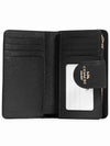 corner zipper medium bifold wallet black - COACH - BALAAN.