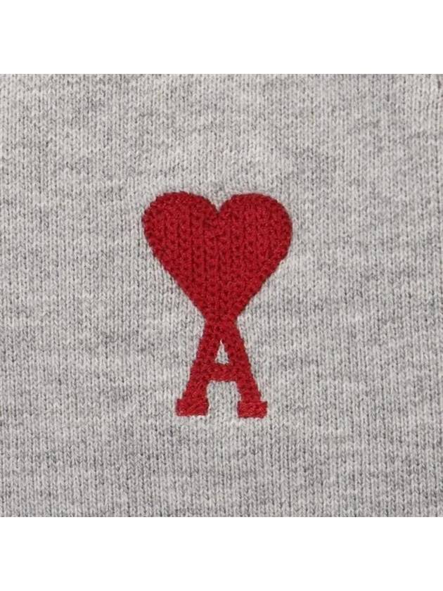 Cotton Heart Logo Sweatshirt Grey - AMI - BALAAN 5