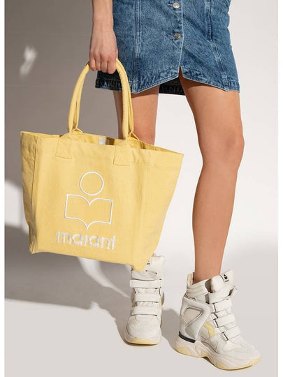 Yenky Embroidered Logo Shopper Tote Bag Yellow - ISABEL MARANT - BALAAN 2