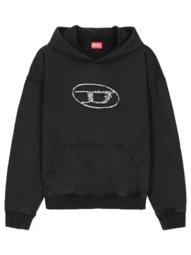 Boxt Hooded Black Sweatshirt - DIESEL - BALAAN 1