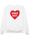 Heart Crew Neck Sweatshirt White - HUMAN MADE - BALAAN 2