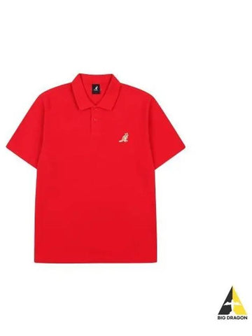 Logo Patch Polo Shirt 1720 Red - KANGOL - BALAAN 1