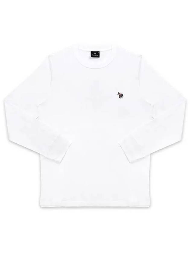 Zebra Patch Cotton Long Sleeve T-Shirt White - PAUL SMITH - BALAAN 3