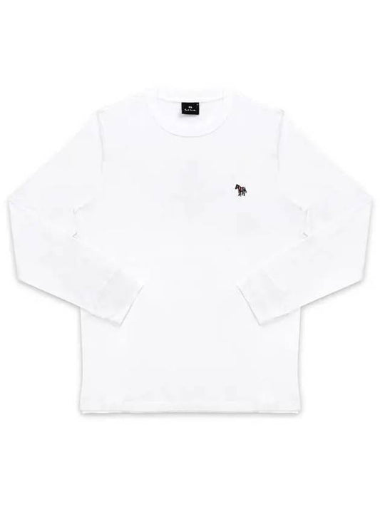 Zebra Patch Cotton Long Sleeve T-Shirt White - PAUL SMITH - BALAAN 2