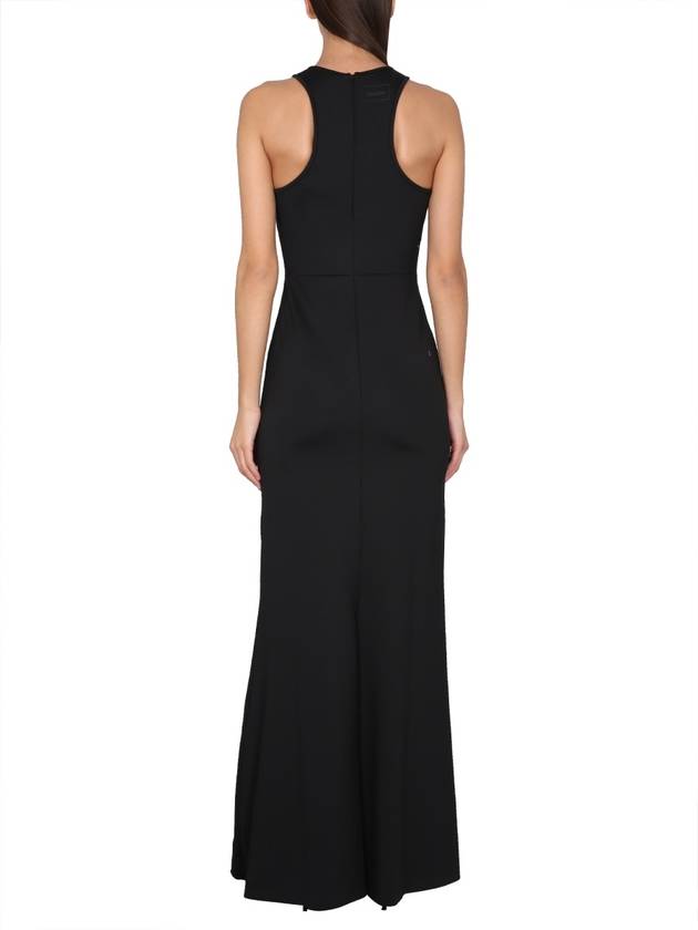 Navarra Racerback Halterneck Jersey Sleeveless Long Dress Black - MAX MARA - BALAAN 4