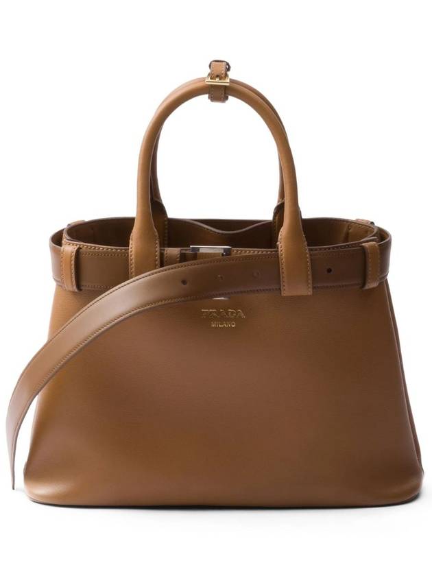 Buckle Medium Tote Bag Caramel - PRADA - BALAAN 2