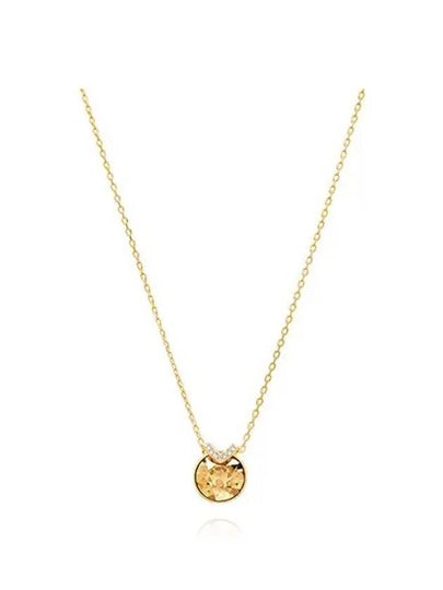 Bella V Round Pendant Necklace Pink Gold - SWAROVSKI - BALAAN 2