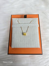 Mini Pop H Pendant Necklace Gold New Jaune De Naples - HERMES - BALAAN 4