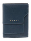 Saffiano Logo Half Wallet Navy - MARNI - BALAAN 2