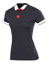 Women's Short Sleeve Polo Shirt Navy - J.LINDEBERG - BALAAN 2