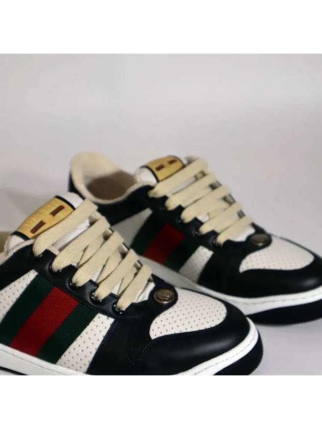 Men's Screener Low Top Sneakers Black - GUCCI - BALAAN 7