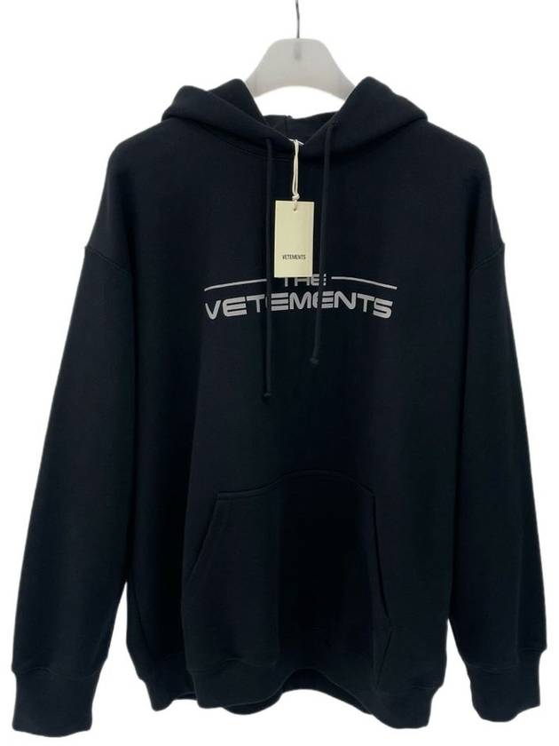 The Line Logo Print Hoodie Black - VETEMENTS - BALAAN 7