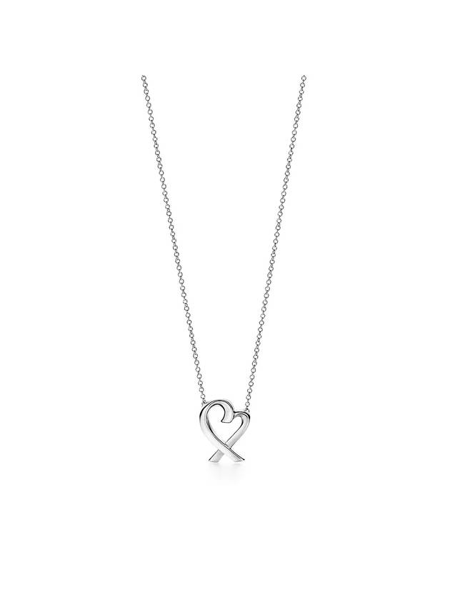 Paloma Picasso Loving Heart Necklace Silver - TIFFANY & CO. - BALAAN 1