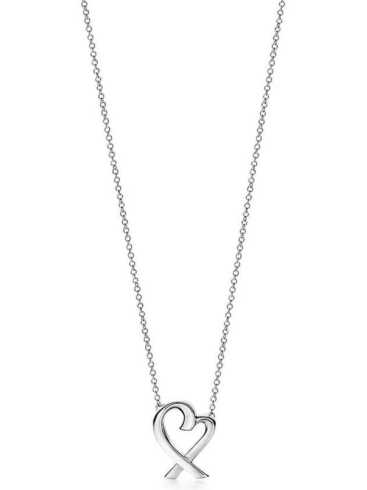 Paloma Picasso Loving Heart Necklace Silver - TIFFANY & CO. - BALAAN 1