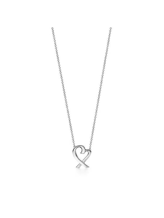 Paloma Picasso Loving Heart Necklace Silver - TIFFANY & CO. - BALAAN 1