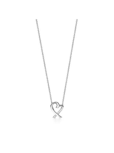 Paloma Picasso Loving Heart Necklace Silver - TIFFANY & CO. - BALAAN 1