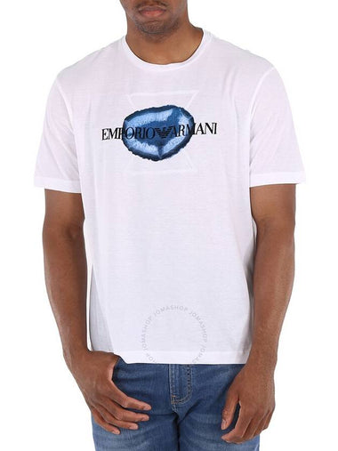 Emporio Armani Men's Flocked Logo Print Light Jersey T-Shirt, Size Medium - EMPORIO ARMANI - BALAAN 1