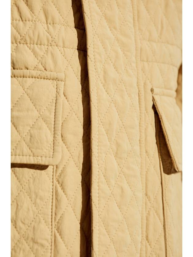 Check Hooded Quilted Jacket Beige - BURBERRY - BALAAN 6