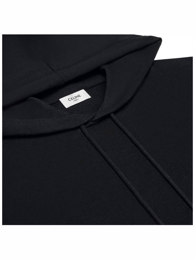 Triomphe Loose Cotton Cashmere Hoodie Black - CELINE - BALAAN 5