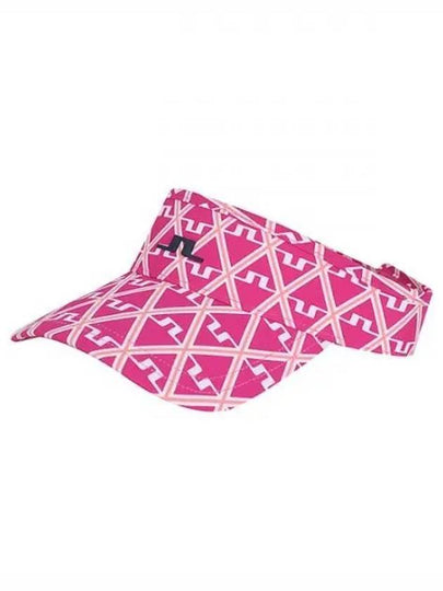 Women's Bonnie Print Visor Geo Fuchsia Purple - J.LINDEBERG - BALAAN 2