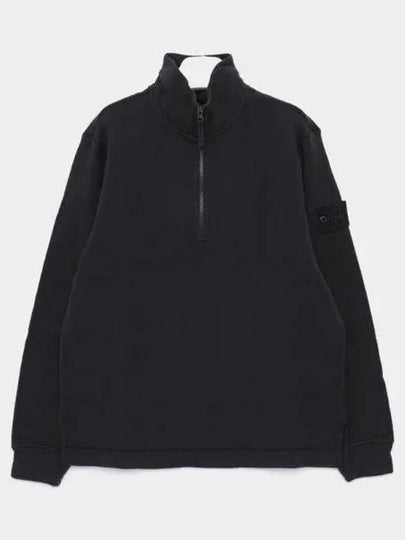 Ghost Piece Half Zip Up Knit Top Navy - STONE ISLAND - BALAAN 2