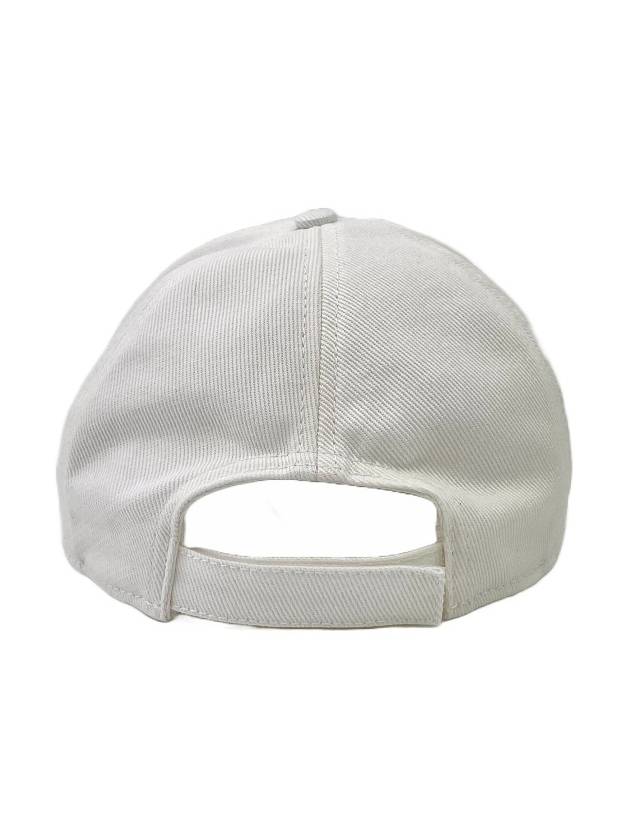 Embroidered Logo Drill Ball Cap White - MIU MIU - BALAAN 5