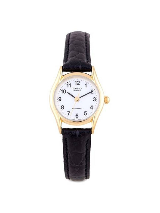 analog leather watch black white - CASIO - BALAAN 1