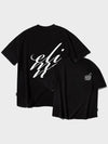 EL Breath Logo Oversized Fit Short Sleeve T-Shirt Black - ELIMENO - BALAAN 1