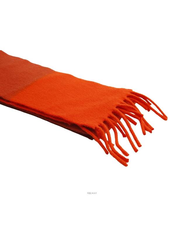 Cashmere muffler burgundy orange 71377 - HERMES - BALAAN 3