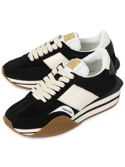 Suede James Sneakers Black Cream - TOM FORD - BALAAN 2