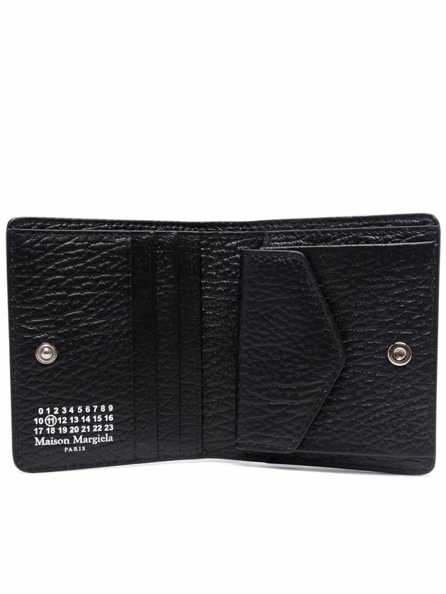 Stitch Leather Compact Half Wallet Black - MAISON MARGIELA - BALAAN 5