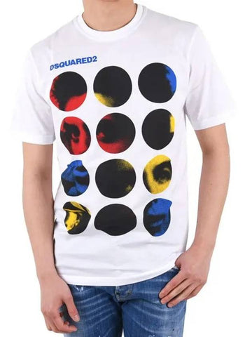 Printed round short sleeve t-shirt S71GD0768 - DSQUARED2 - BALAAN 1