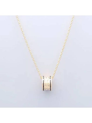 358054 18K Rose Gold B Zero1 Stud Ceramic Necklace - BVLGARI - BALAAN 1