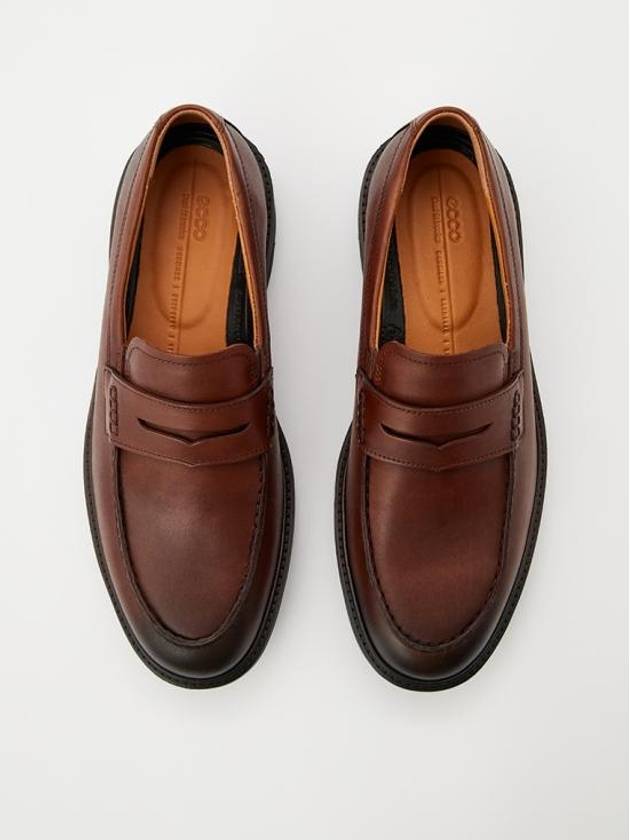 Metropole London Leather Loafers Brown - ECCO - BALAAN 3