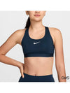 Sports Bra Swoosh Medium Support Top Navy - NIKE - BALAAN 1