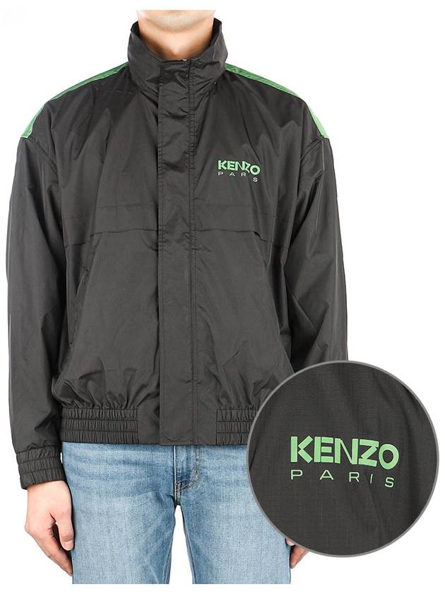 Men's Logo Print Track Jacket Black - KENZO - BALAAN 2