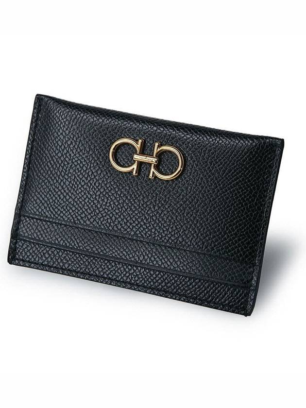 Gancini Card Wallet Black - SALVATORE FERRAGAMO - BALAAN 6