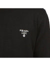 Embroidered Logo Cashmere Knit Top Black - PRADA - BALAAN 9