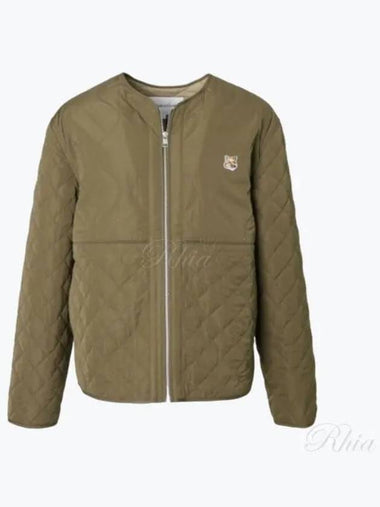 Men s Foxhead Quilted Outer Jacket LM02106WQ4016 KHAKI - MAISON KITSUNE - BALAAN 1