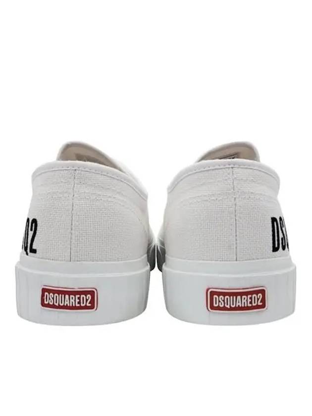 Canvas Low Top Sneakers White - DSQUARED2 - BALAAN 6