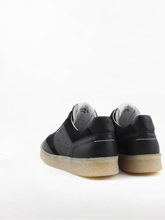 6 Court Logo Tongue Low Top Sneakers Black - MAISON MARGIELA - BALAAN 4