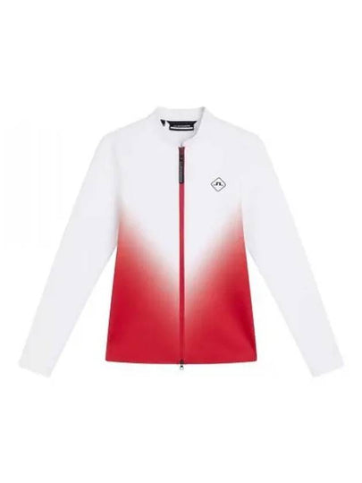 Halo Full Zip Mid Layer Zip Up Jacket White Red - J.LINDEBERG - BALAAN 2